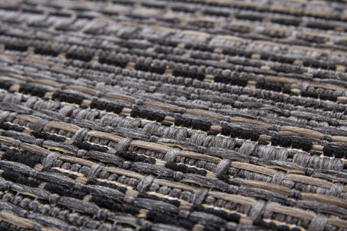 Sunset 600 Outdoor and Kitchen Grey Rug with Jagged Lines - ADORE RUGS and FLOORING