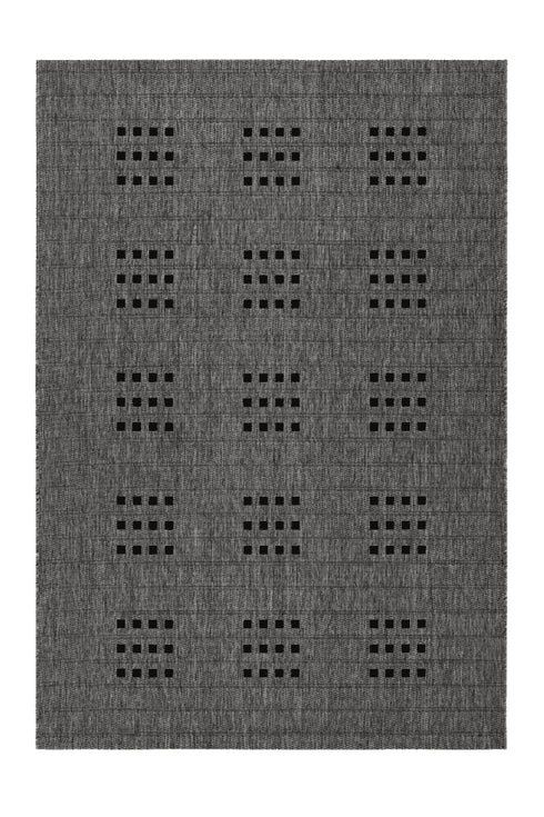 Sunset 606 Outdoor and Kitchen Silver Rug with Dice Spotted Design - ADORE RUGS and FLOORING