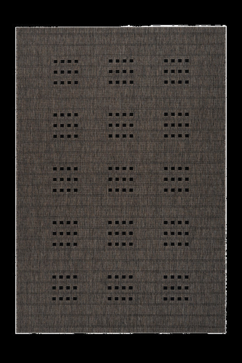 Sunset 606 Outdoor and Kitchen Taupe Rug with Dice Spotted Design - ADORE RUGS and FLOORING