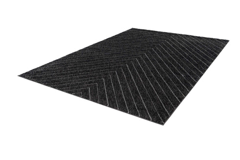 Dark Grey Diagonal Line Rug - ADORE RUGS and FLOORING