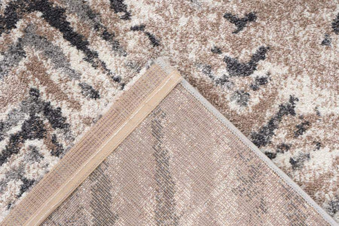 Trendy 402 Beige Silver Modern Zig-Zag Rug - ADORE RUGS and FLOORING