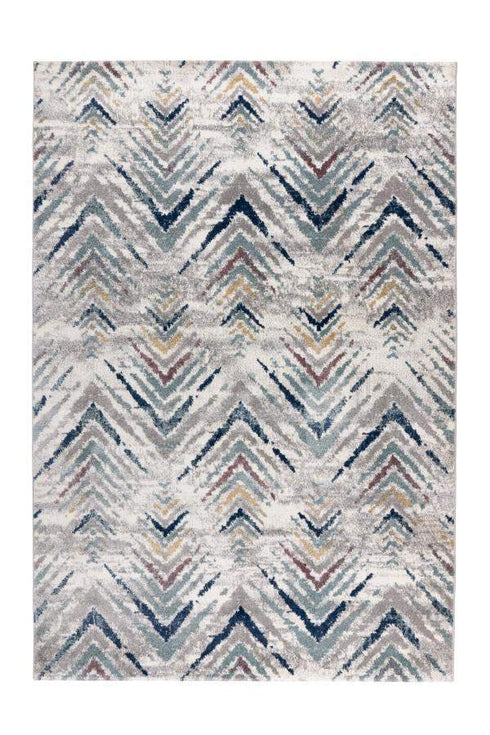 Trendy 402 Multi Coloured Modern Zig Zag Rug - ADORE RUGS and FLOORING