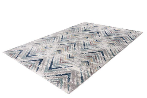 Trendy 402 Multi Coloured Modern Zig Zag Rug - ADORE RUGS and FLOORING