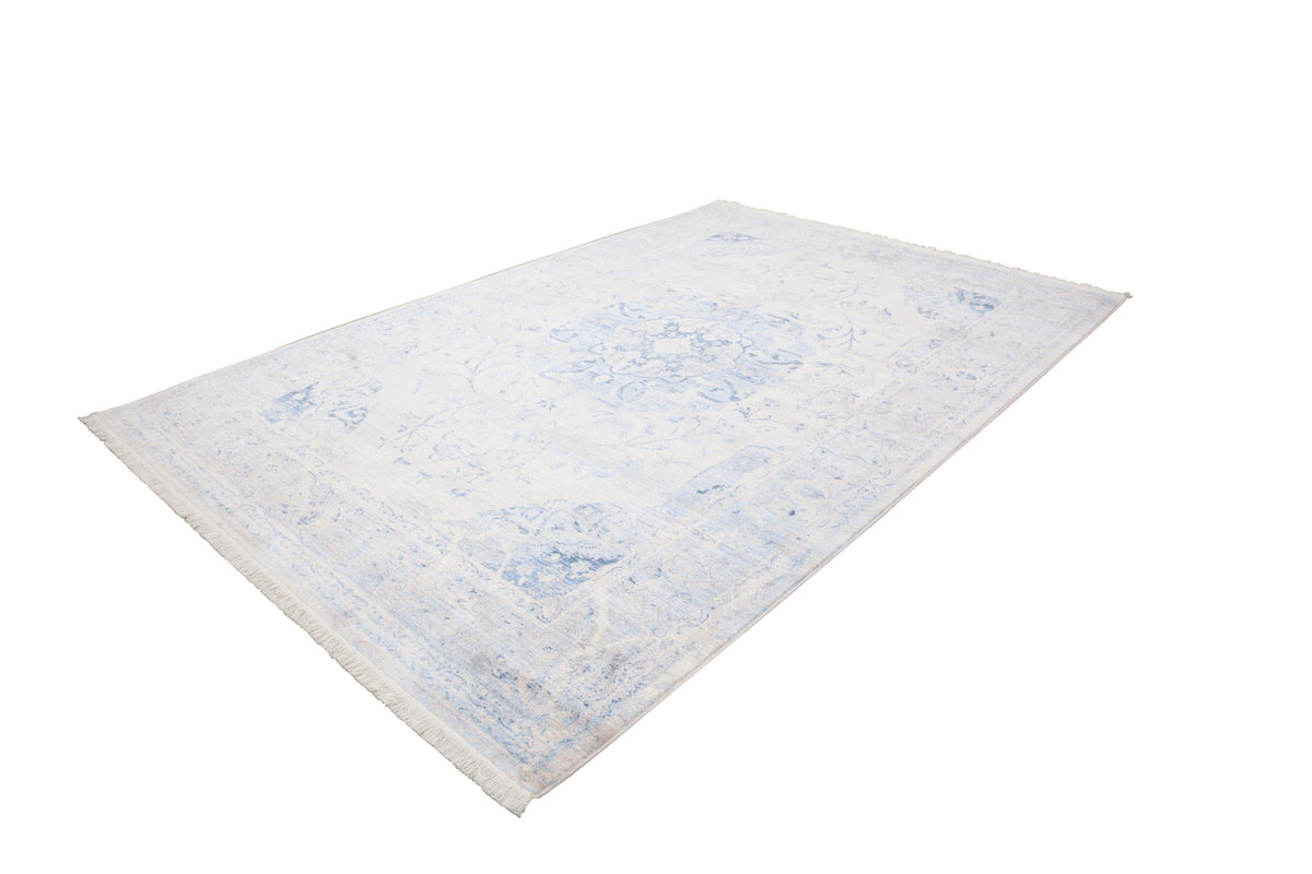 Vintage 701 Faded Blue Rug with Centre Medallion AdoreRugs Adore