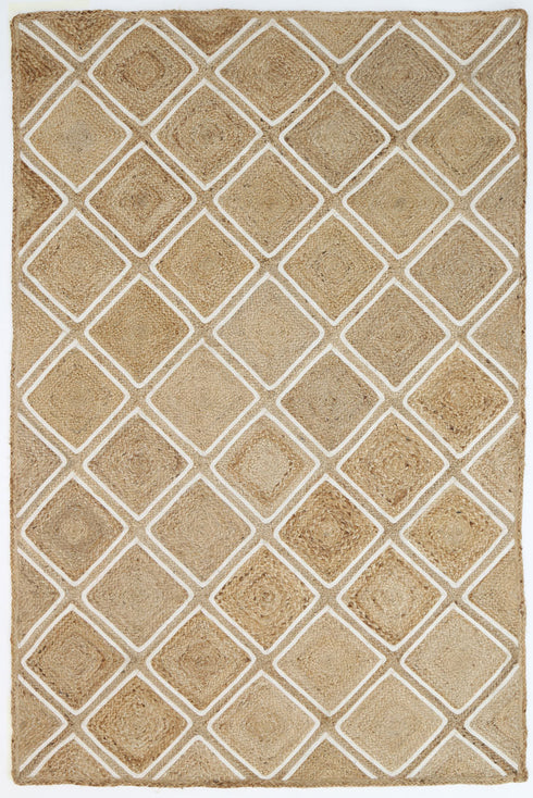 Artisan Natural Parquetry Jute Rug - Adore Rugs & Flooring