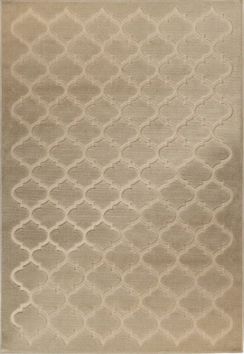 Amira 201 Beige - Moroccan Trellis Rug, full view