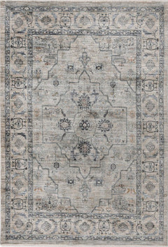 Antigua 701 Beige Vintage-Inspired Rug with Medallion