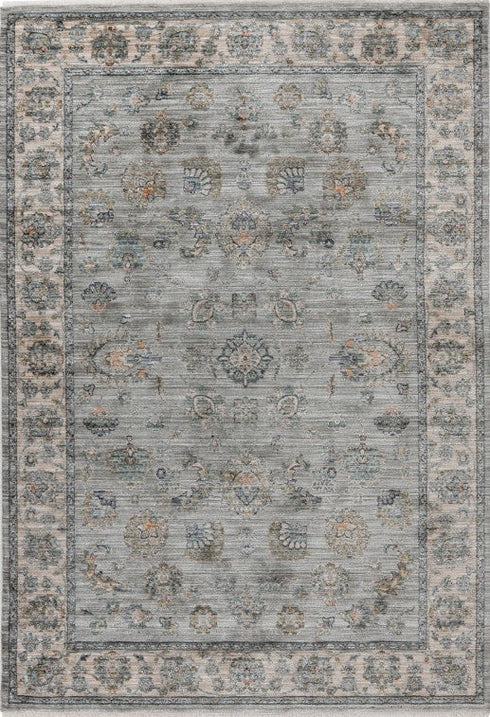 Antigua 702 Silver Vintage Inspired Rug, full view