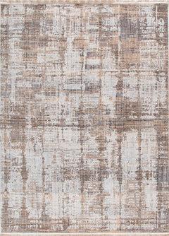 Cherie Distressed Look Watercolour Beige Grey Rug - CH08
