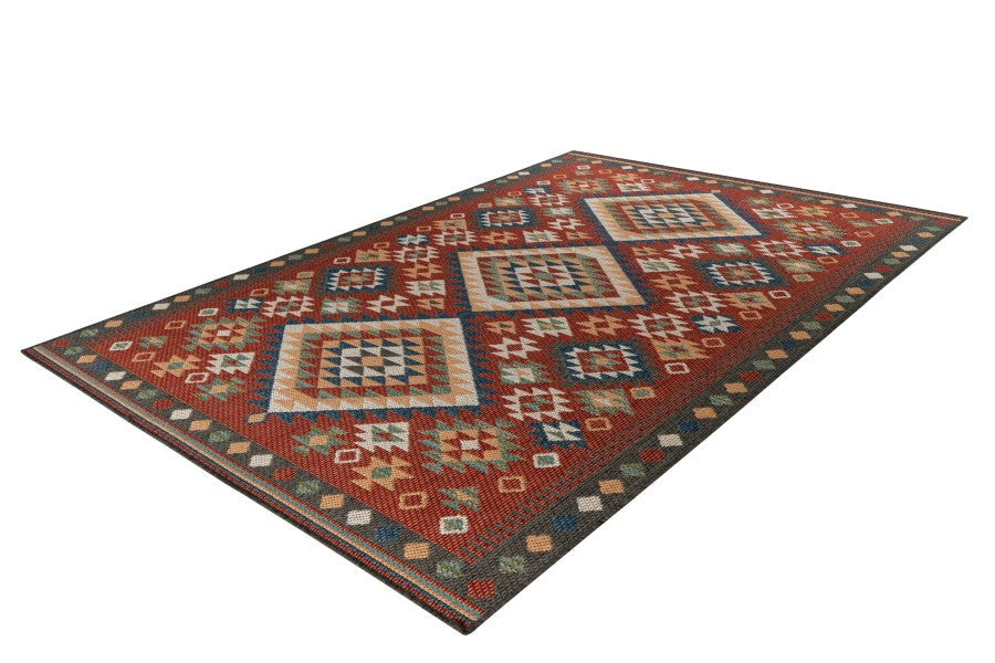 Capri 301 Multi | Red Outdoor Rug | Cheap Rugs – Adore Rugs & Flooring
