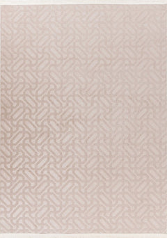 Damla 210 Light Taupe - Geometric Washable Rug