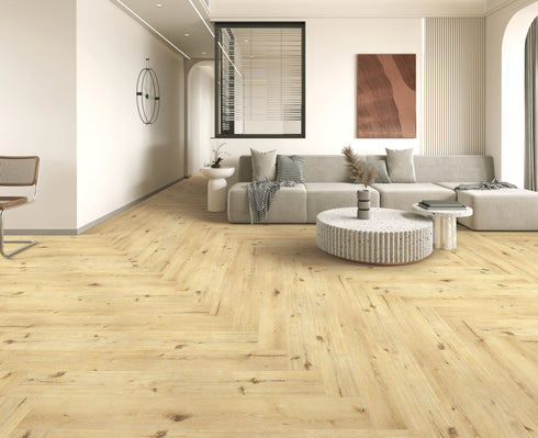 Farmhouse Oak Herringbone 8mm Stonefloor Hybrid Flooring - Adore Rugs & Flooring