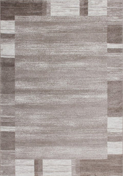 Feeling 500 Beige Plain Border Thick Rug
