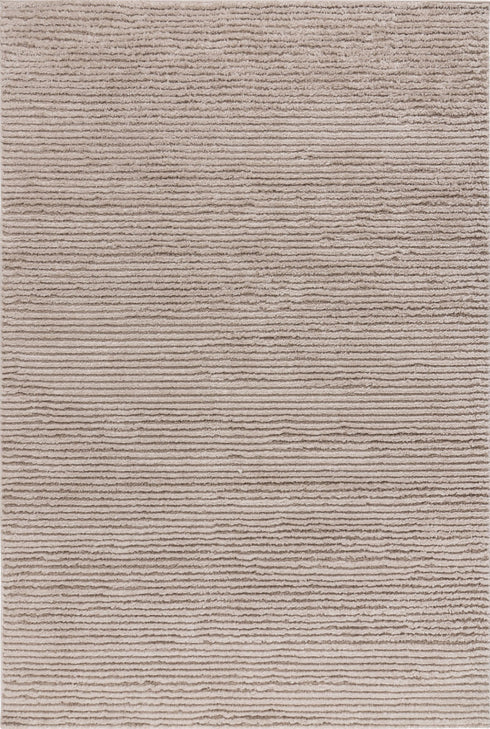 Lotus 303 - Beige Textured Area Rug with Subtle Horizontal Stripe Pattern, full view