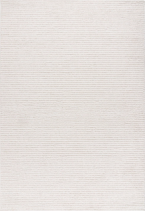 Lotus 303 - Ivory Textured Ribbed Soft Area Rug, full view