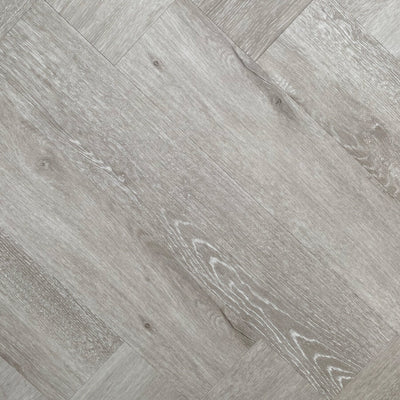 Grey Leaf Herringbone