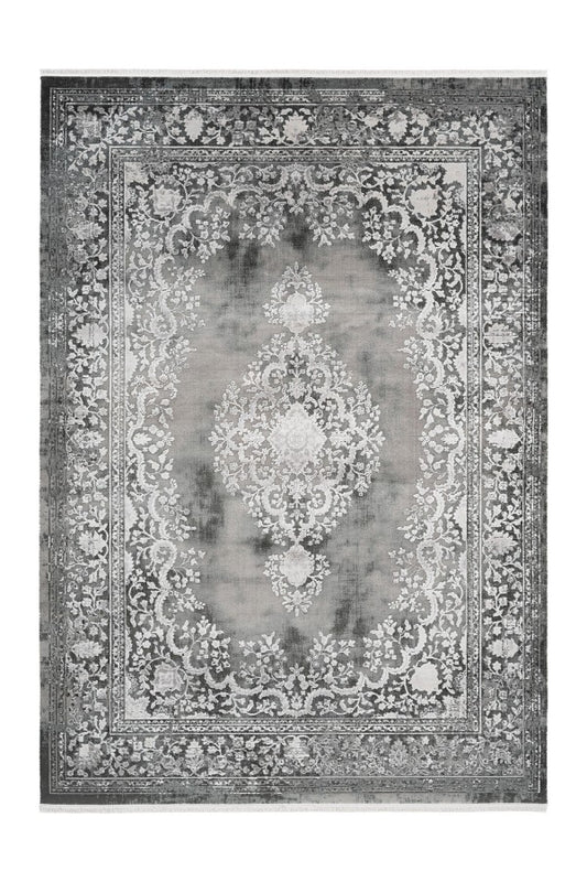Pierre Cardin - Orsay 701 High Quality Silver Rug with Centre Medallion - ADORE RUGS and FLOORING