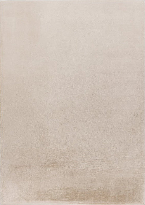 Paradise 400 Cream Super Soft Fluffy Cream Rug, full view
