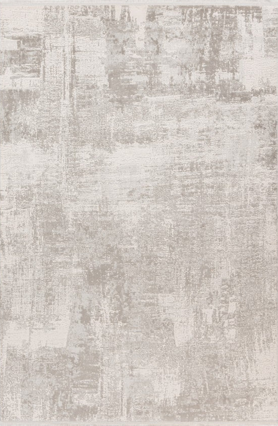 Pierre Cardin - Palais 503 Silver and White Modern Abstract Rug