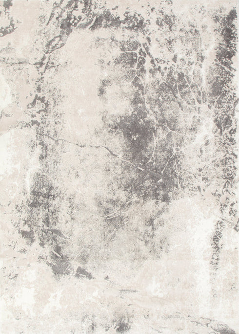 Sena 002 Beige Distressed Abstract Rug, full view