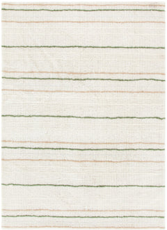 Highlands Olive Stripe Washable Wool Rug