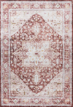 Soho 403 Terra Machine Washable Rug with Medallion