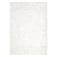 Atlanta Chevron Cream Shag Rug