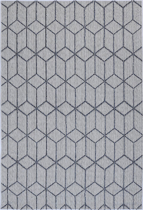 Vanuatu Greenslade Charcoal Geometric Flatweave Outdoor Rug - Adore Rugs & Flooring