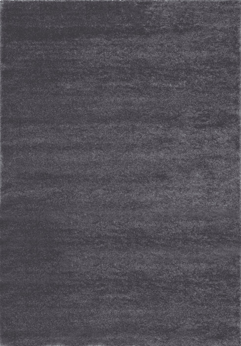 Softtouch 700 Soft Thick Plain Grey Rug, full view