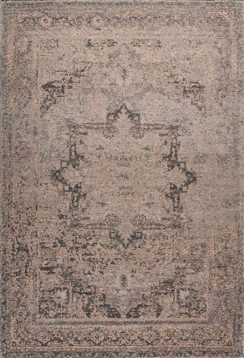 Pacino 991 Pink Vintage Faded Rug With Medallion, full view