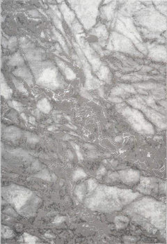 Marmaris 400 Silver Grey Modern Marble Rug