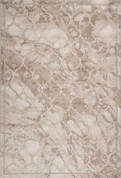 Marmaris 401 Beige Trellis Rug with Moroccan Design