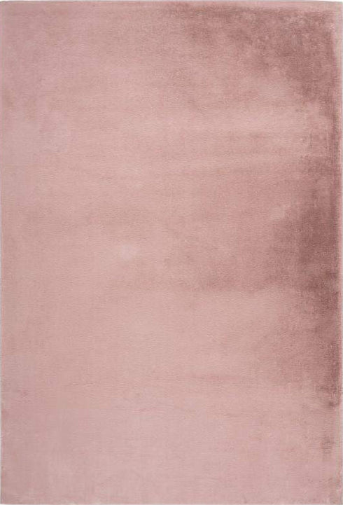 Paradise 400 pastel pink super soft fluffy rug, full view