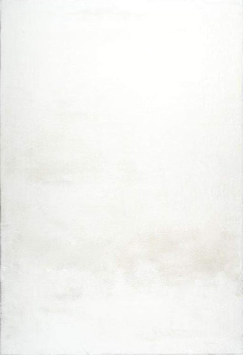 Paradise 400 white super soft fluffy rug, full view