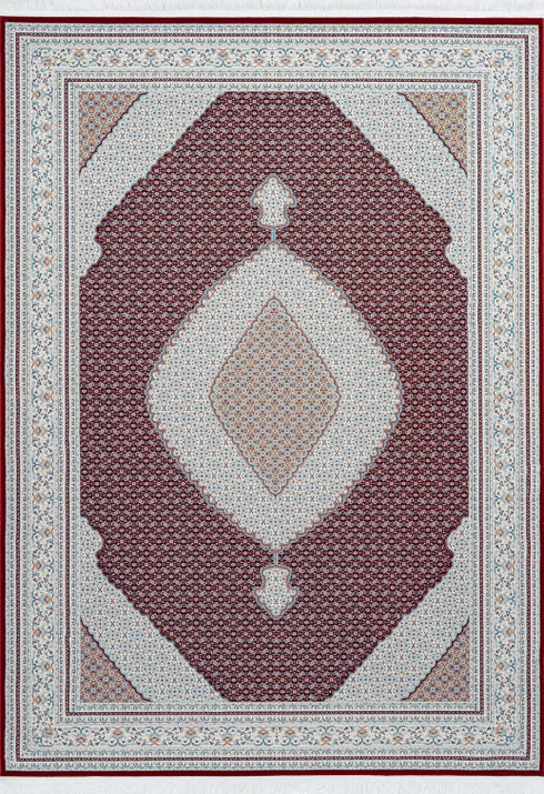 Royal 903 High Quality Traditional Red Rug with Centre Medallion, full view