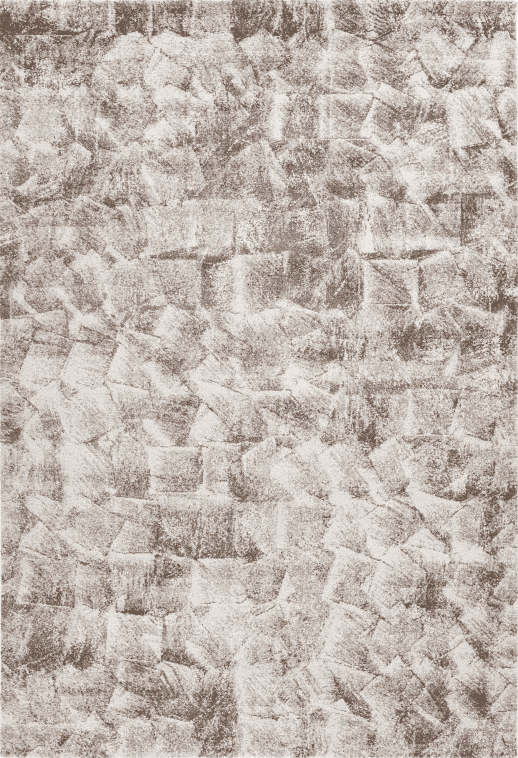 Sensation 504 Thick Modern Beige Rug with Jagged Design