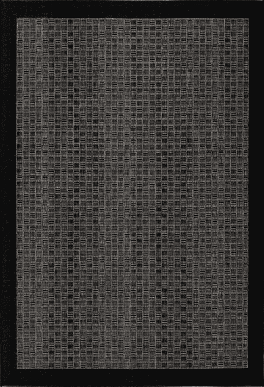 Sunset 608 Outdoor and Kitchen Silver Rug with Sisal Black Border Design