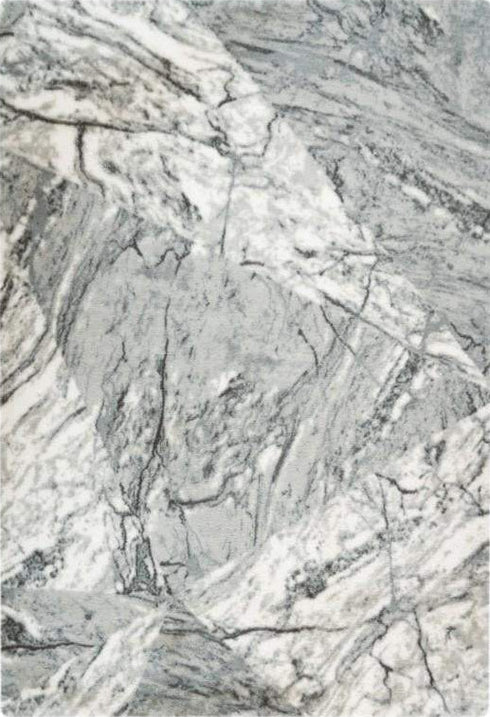 Marble 700 Silver Super Soft High Quality Fluffy Rug, full view