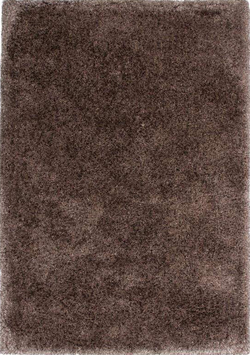 Monaco 444 Nougat Brown High Pile Shaggy Rug, full view