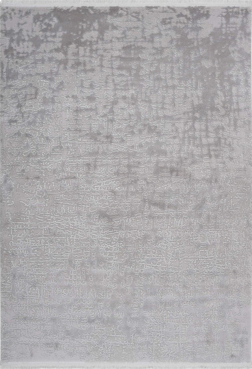 Pierre Cardin Vendome 904 Luxury Silver Rug with Abstract design, full view