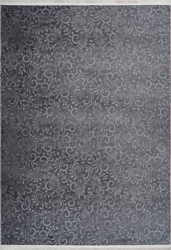 Peri 100 Graphite Floral Machine Washable Rug