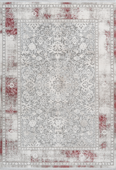 Pierre Cardin - Opera 500 Silver-Pink High Quality Rug with Abstract Design