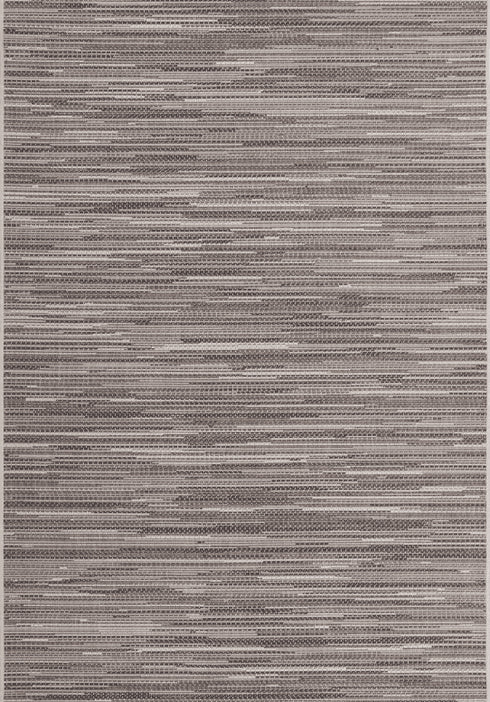 Sunset 600 Outdoor and Kitchen Beige Rug with Jagged Lines, full view