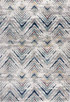 Trendy 402 Multi Coloured Modern Zig Zag Rug
