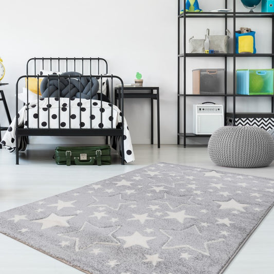 Amigo 329 Silver Stars Kids Rug - ADORE RUGS and FLOORING