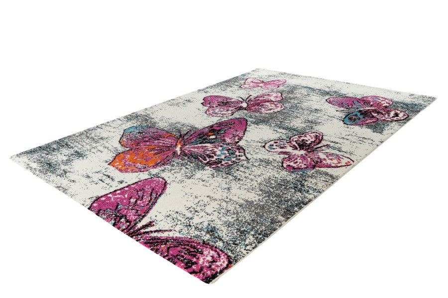 Pink Butterfly Rug | Cream and Pink Rug | Rugs Online – Adore Rugs ...