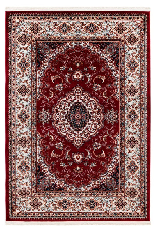 Hayat 301 Red Traditional Rug with Medallion - Traditional Rug in Red - ADORE RUGS and FLOORING
