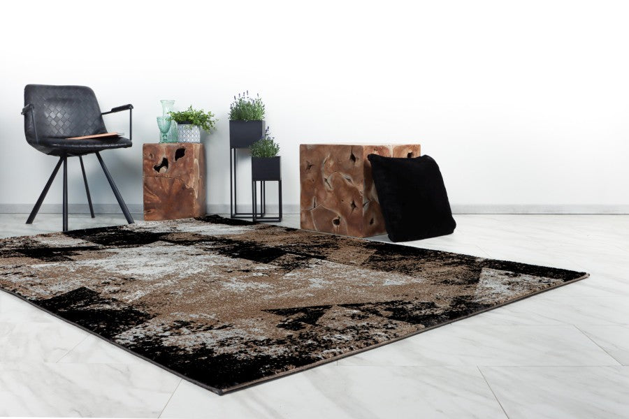Adore Rug Collection Pierre Cardin - Louvre 504 Beige and Black Abstract Designer Rug ...