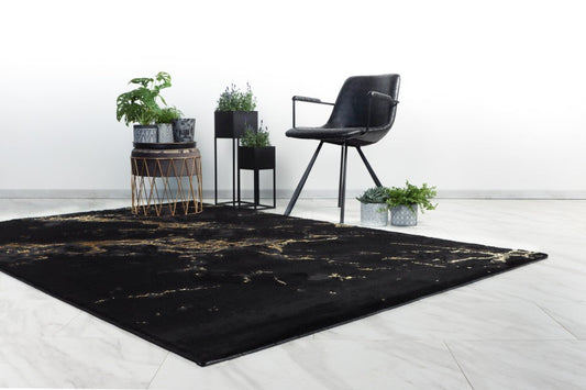 Black Abstract Rug - ADORE RUGS and FLOORING