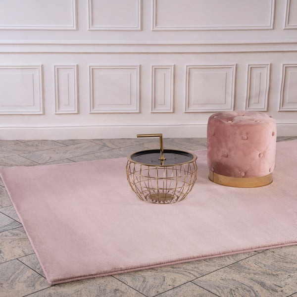 Paradise 400 Pastel Pink Super Soft Fluffy Rug, second photo